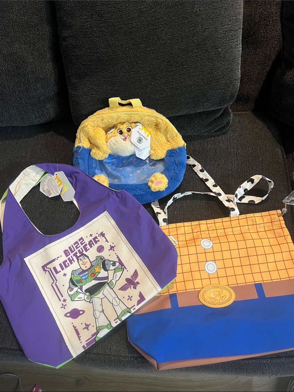 Disney Plush Character Crossbody Bag in Yellow and Blue